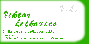 viktor lefkovics business card